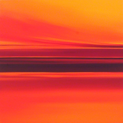 Fire of Love Contemporary Landscape Painting by Paula Schoen