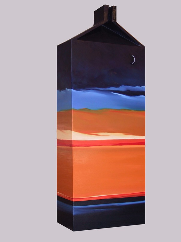 New Moon Contemporary Oil on Canvas by Paula Schoen