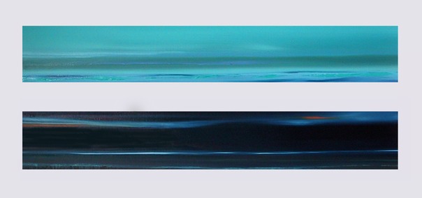 Ocean Tide Contemporary Landscape Painting by Paula Schoen